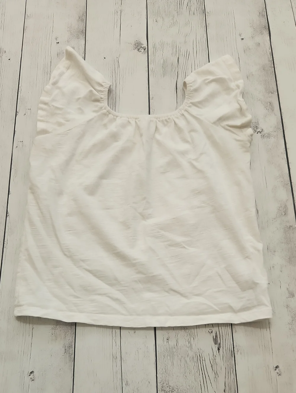 Old Navy Softest Tee Girls White Boho Small 6/7 Blouse